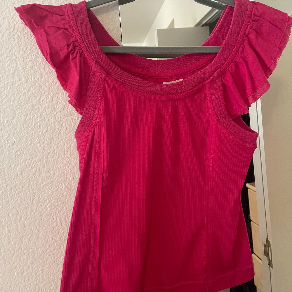 Pilcro hot pink top